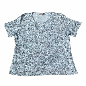 Croft & Barrow Stretchy Crinkly Floral‎ Top Sz. 3X